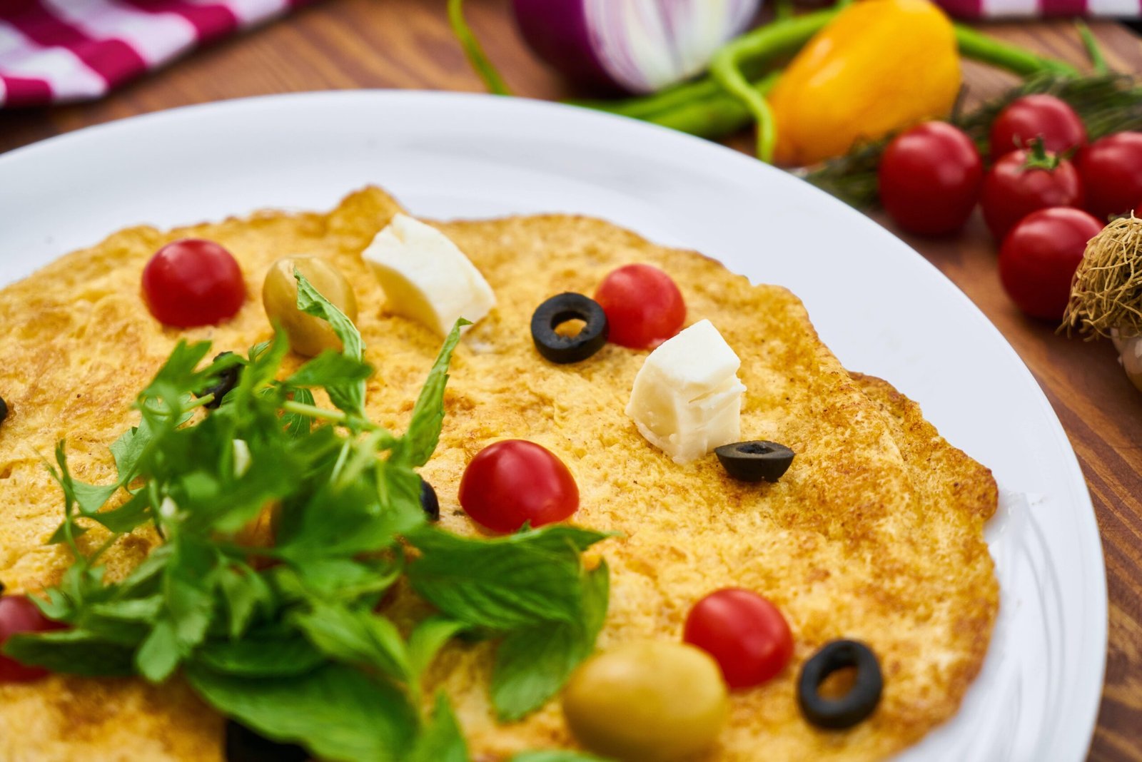 Omelette with Vegetables and Cheese