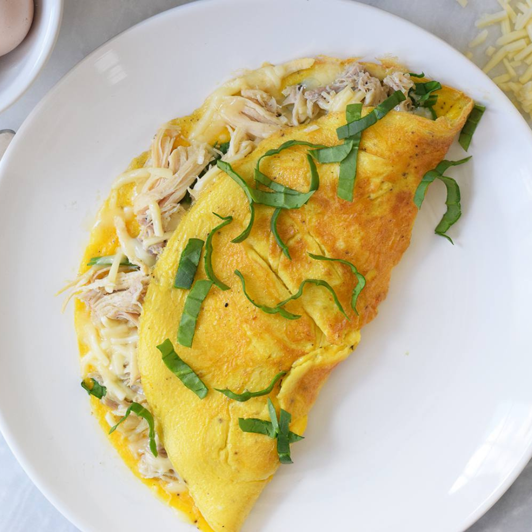 Chicken and Spinach Omelette