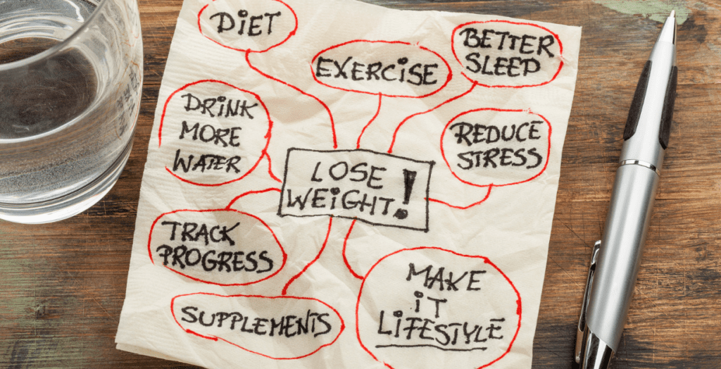 Illustration accompanying 12 practical tips for weight loss goals