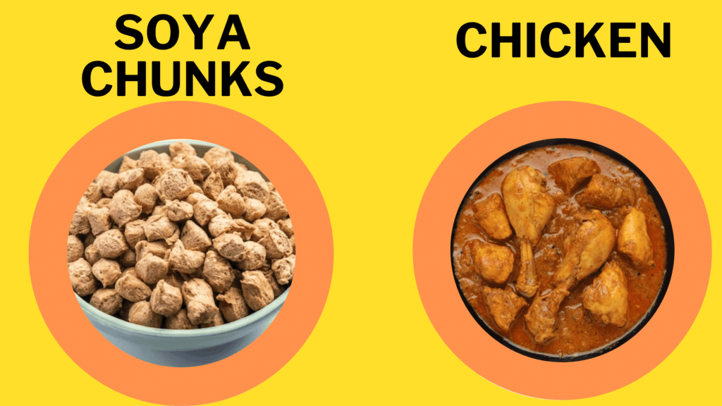 Chicken vs Soya Chunks Protein